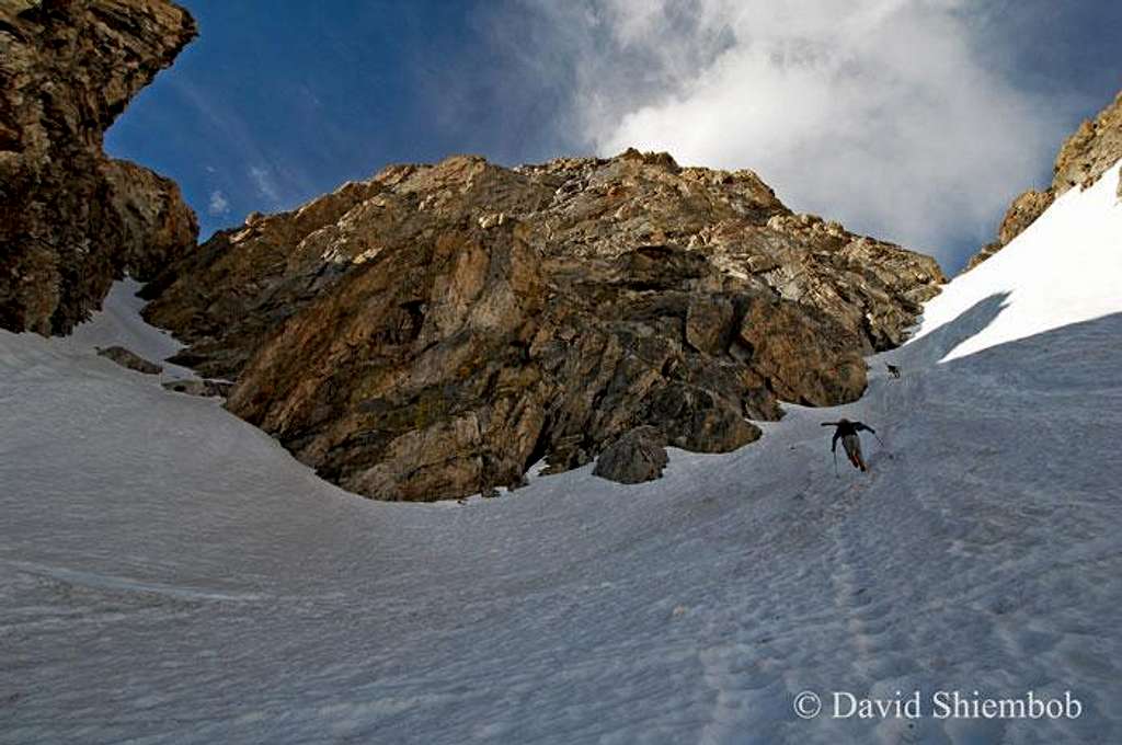 Hourglass couloir on Nez Perce