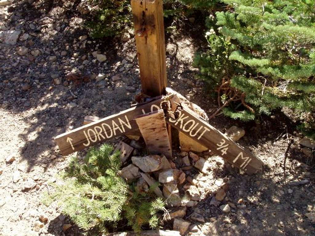 Jordan Peak Lookout Trailhead Sign
