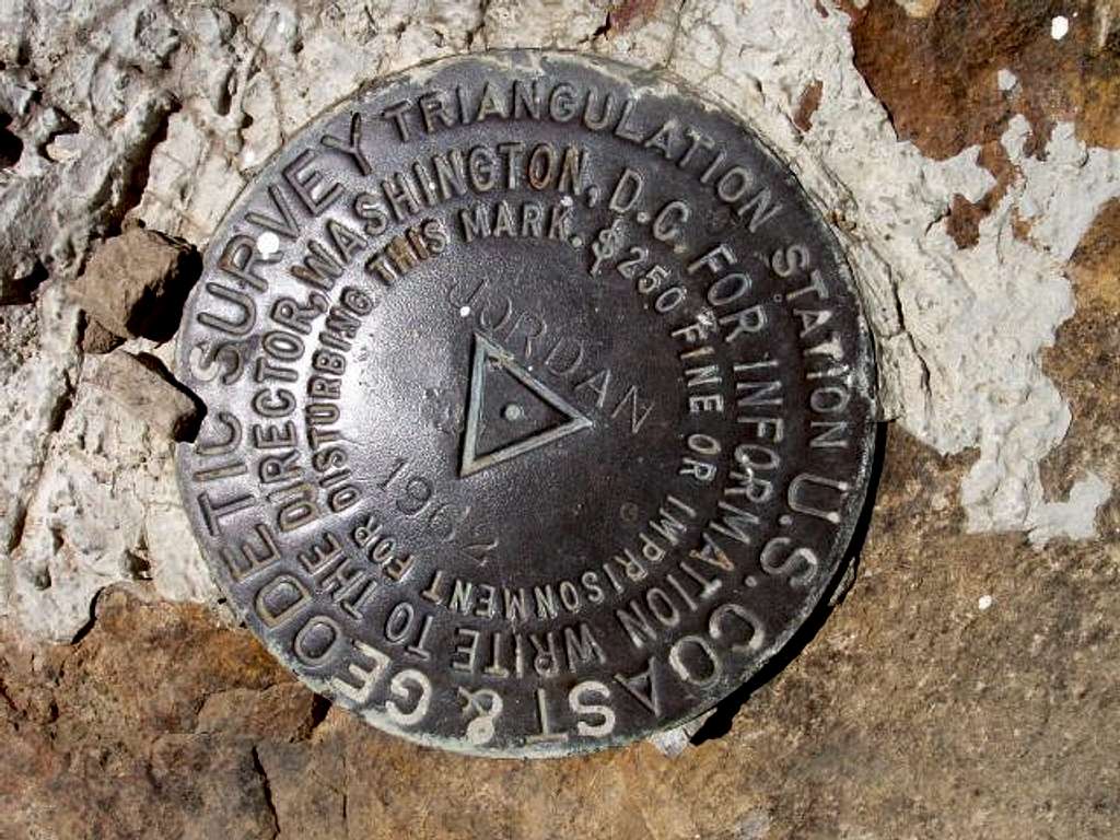 USGS Marker on Jordan Peak