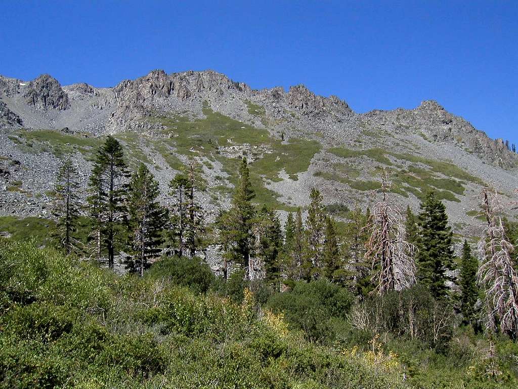 Mt Tallac ridgeline from Cathedral Lake trail