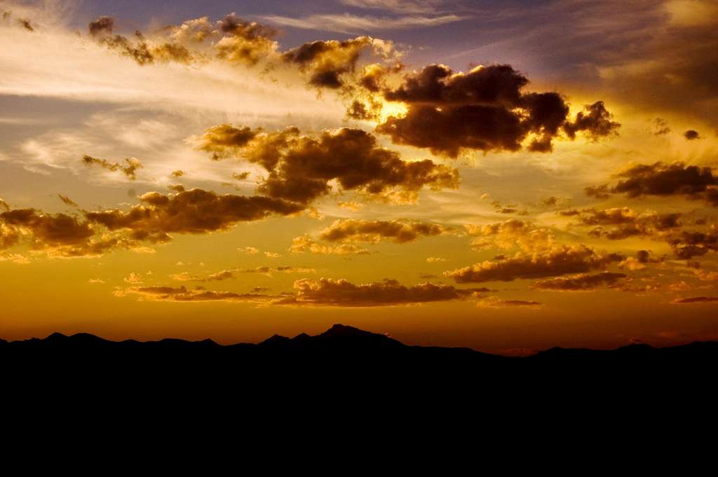 Silhouette of Longs Peak