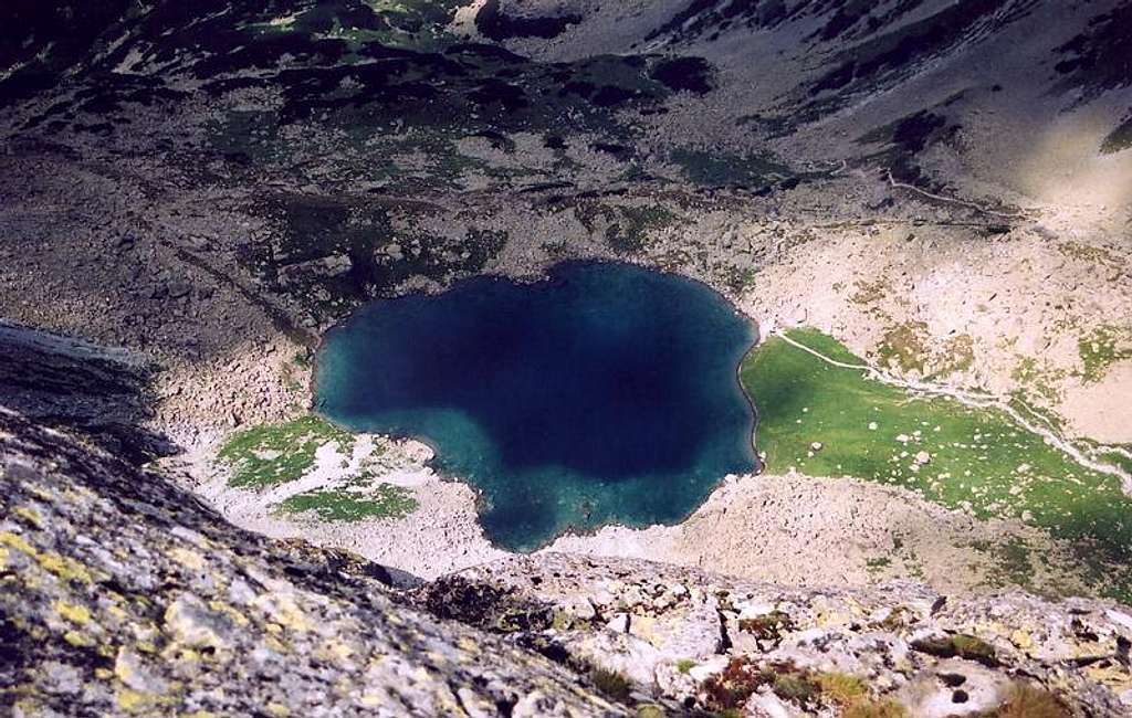 Litvorove Pleso lake from Velicky Stit