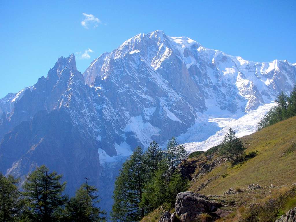The Peuterey Ridge and the Brenva Face