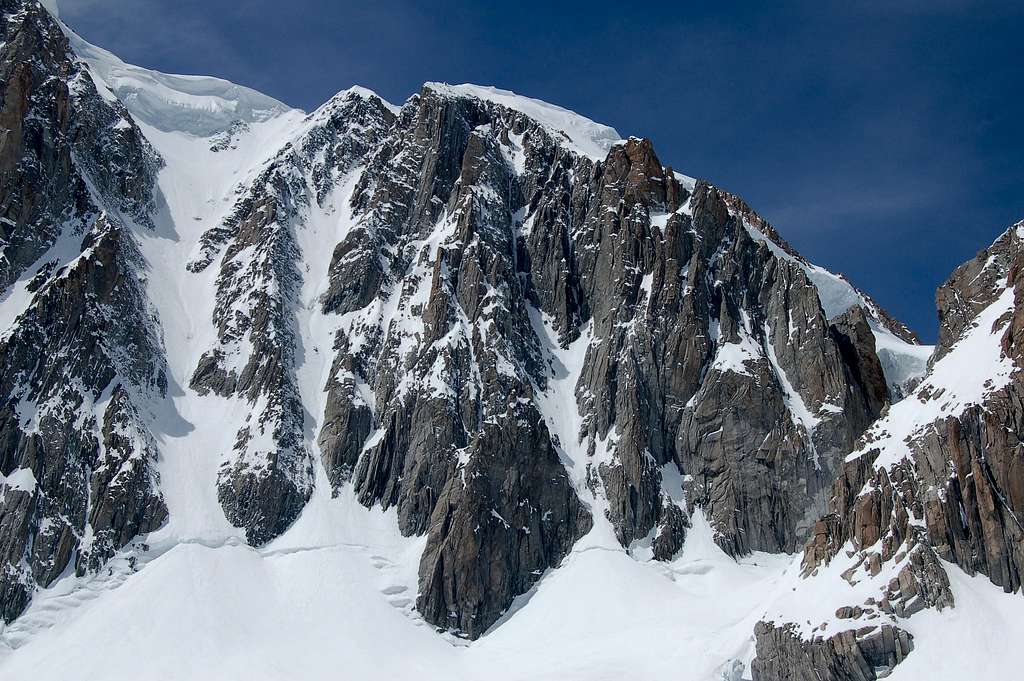 Gervasutti (left), Jager (middle) and Albinoni-Gabarrou (right) Couloirs