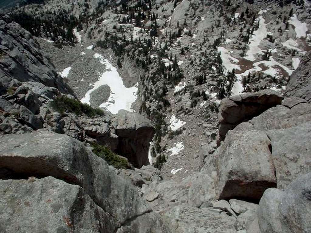 Looking down from the summit...