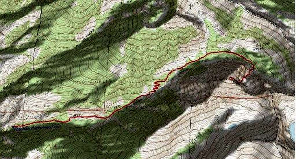 3D Topo of Route up Freeman
