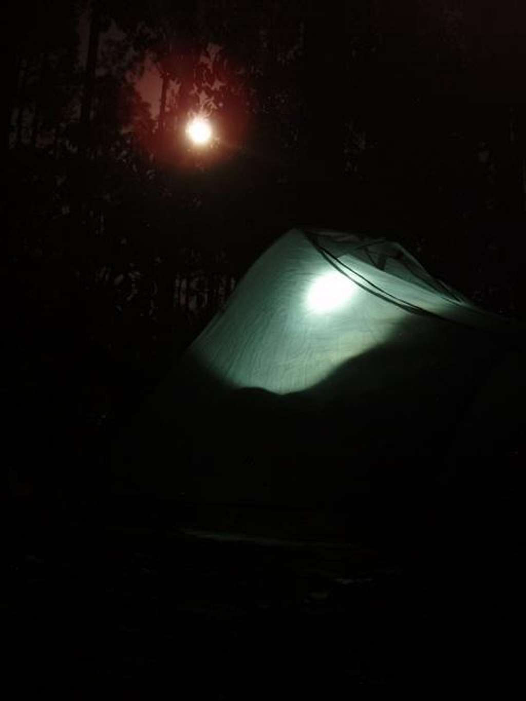 My tent and the moon