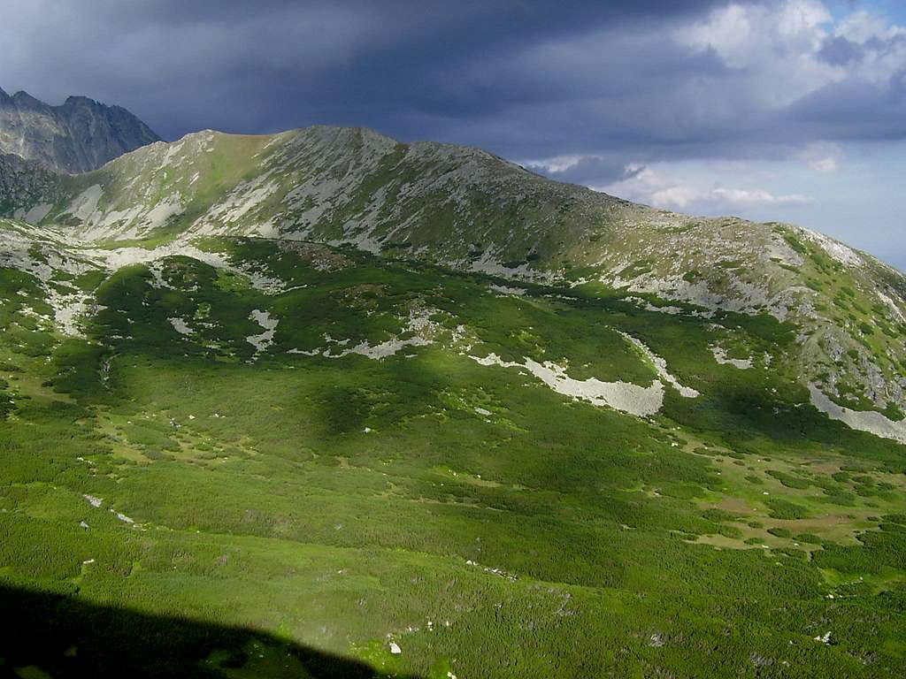 Sedielkova kopa from lower parts of Krivan