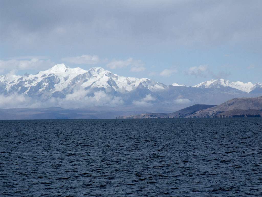Illampu from Lake Titicaca, Bolivia