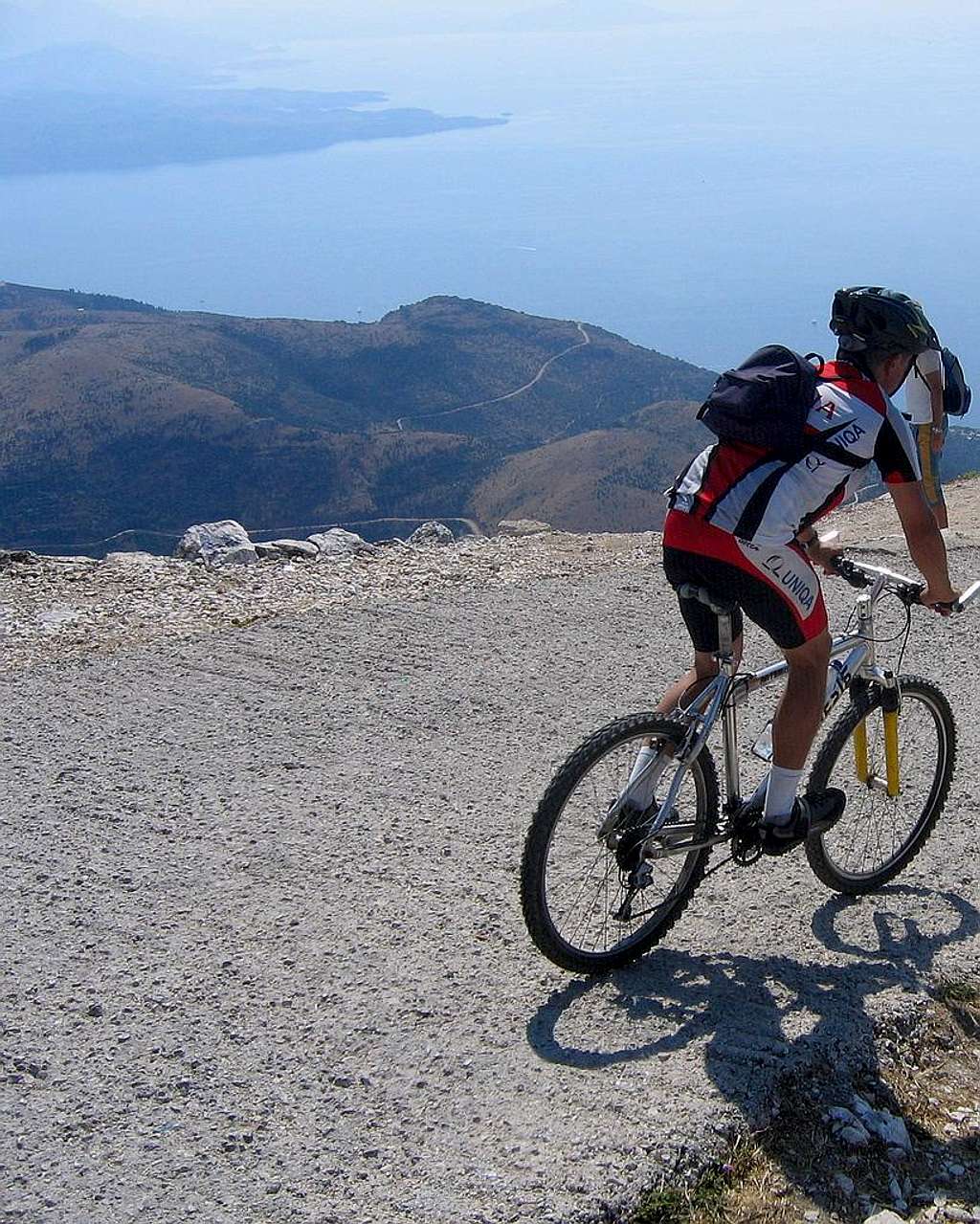 Mountainbiker on Pantokrator