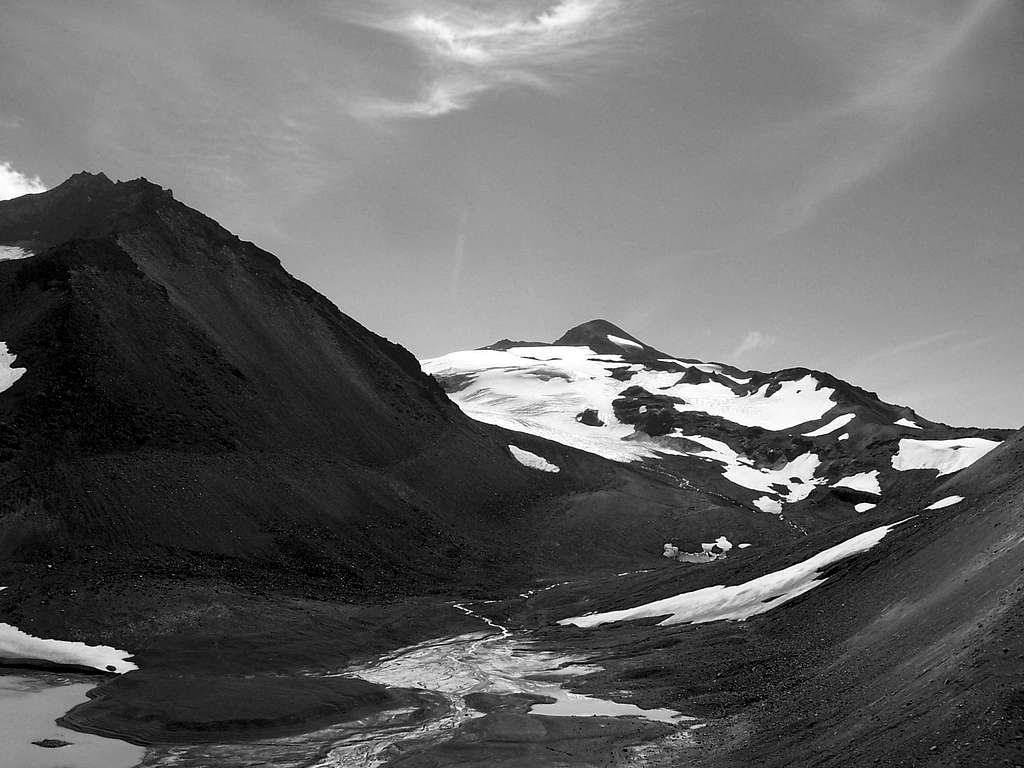 The North sister and collier glacier.