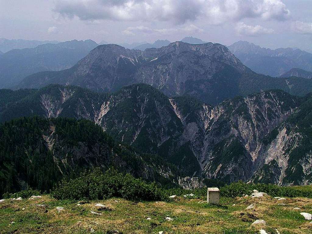Monte Schinauz from Poludnig/Poludnik