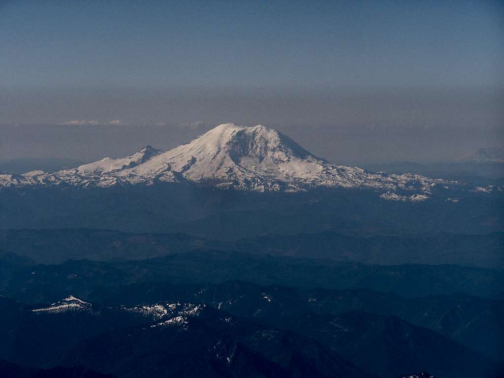 mount rainier from above