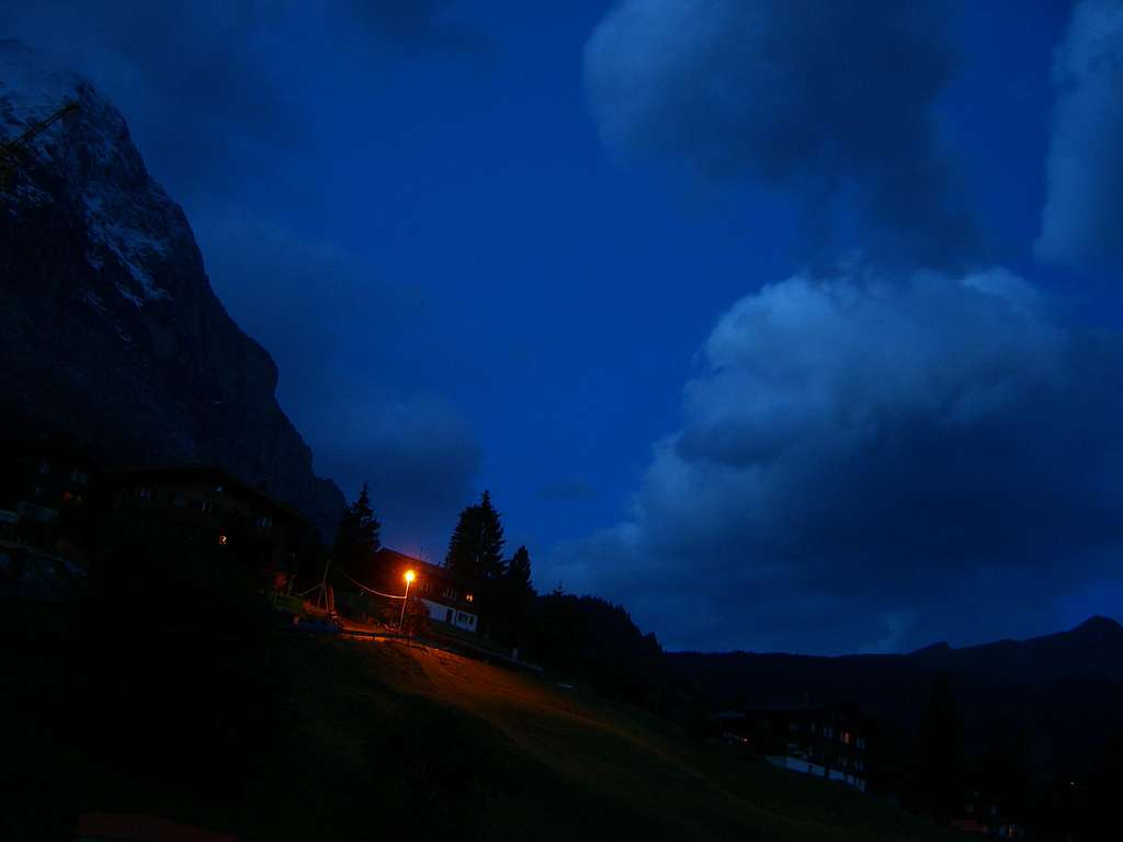EIGER NORTH FACE by moonlight