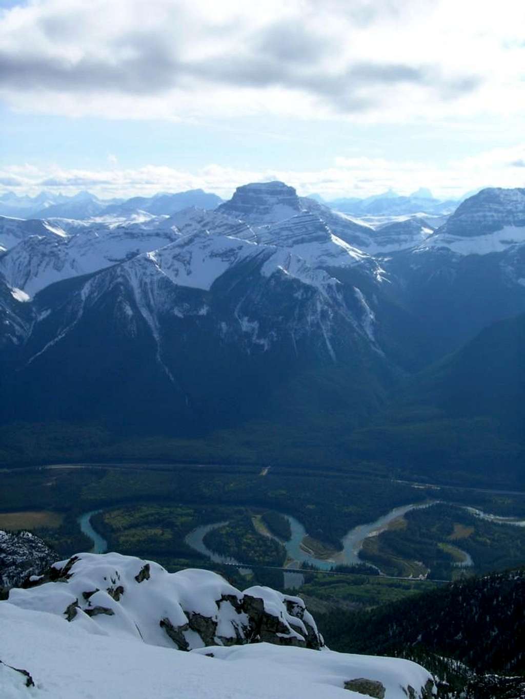 Banff from the summit of Mt Cory