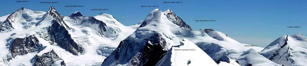 The massif of Monte Rosa <i>4634m</i>