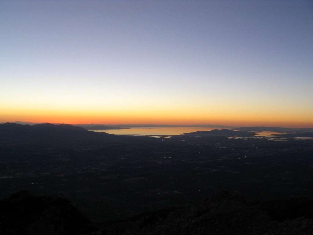 Salt Lake sunset from the top