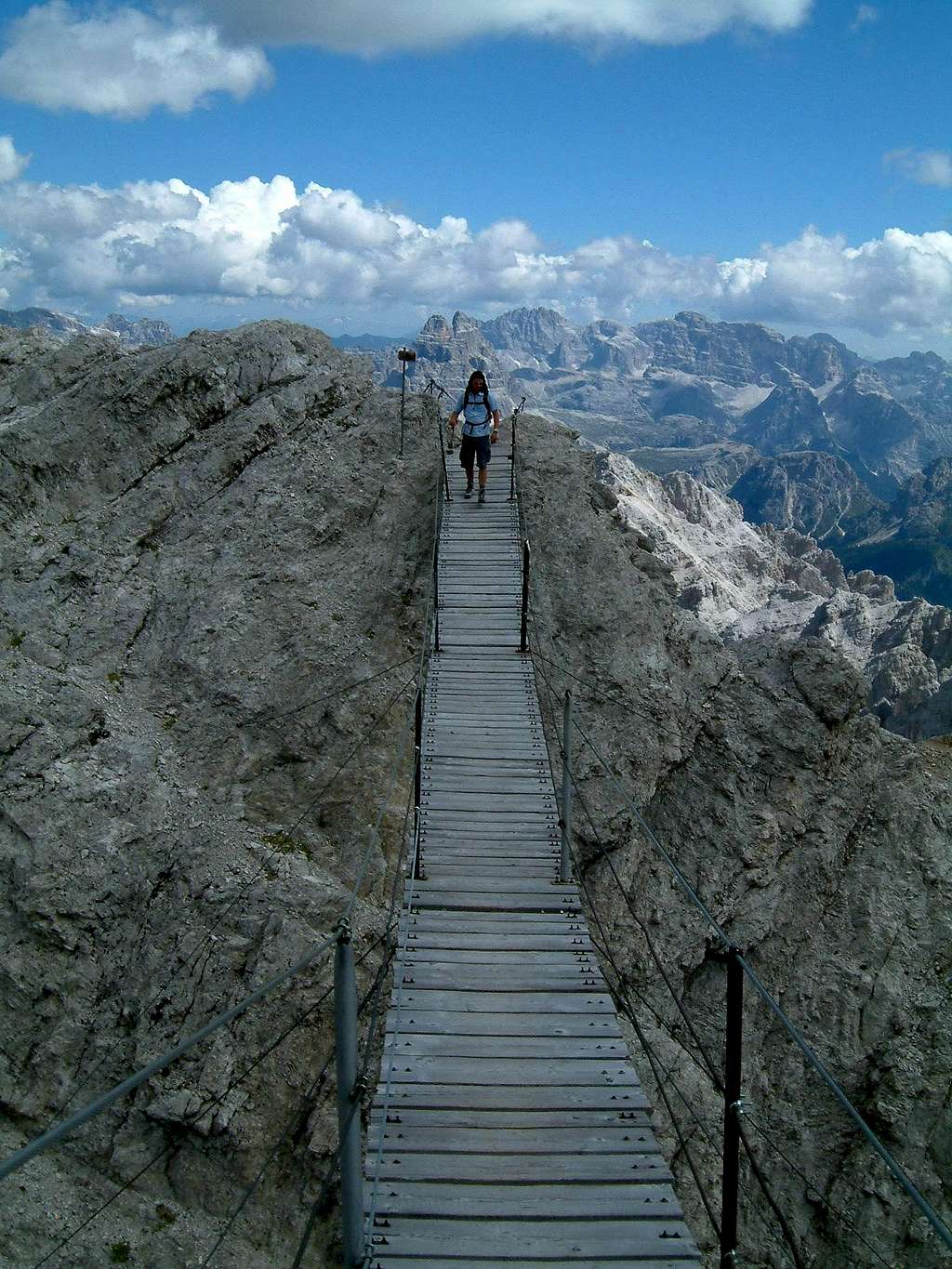 Longest suspension bridge in the dolomite-ferrata's