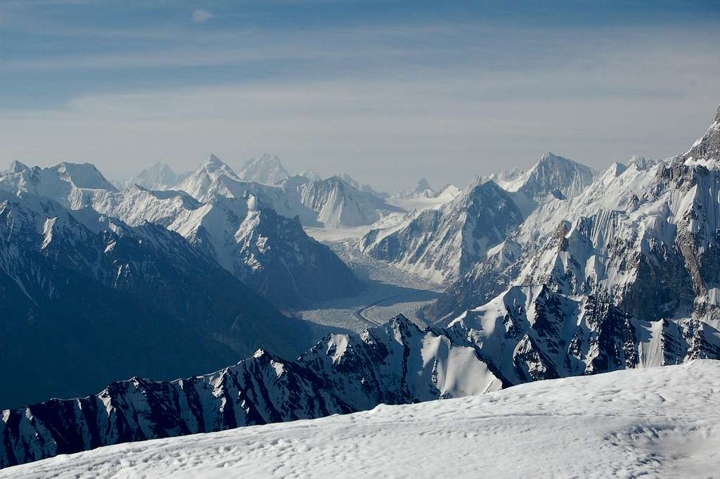 Khurdopin Glacier from Yazghil Sar's Northern Ridge