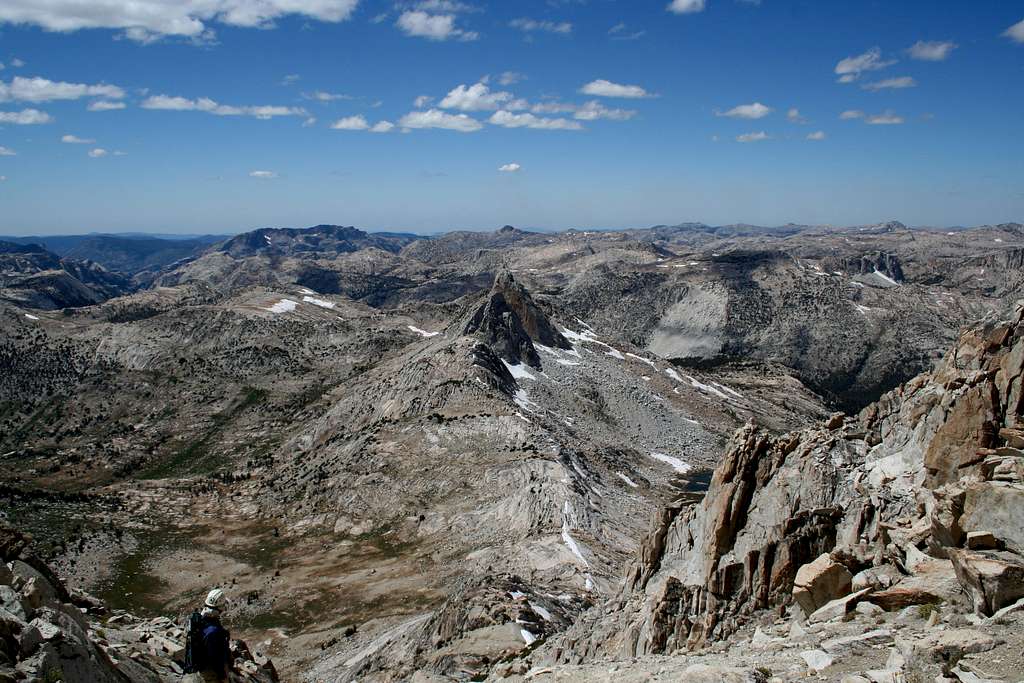 Looking at Burro Pass and Finger Peaks