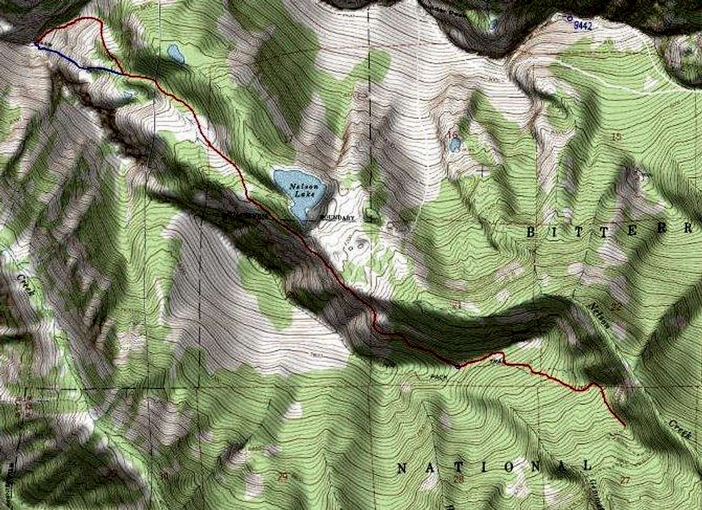 3D Topo of Bare Peak Route