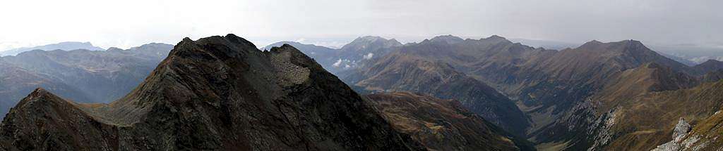 Looking across Mudatsch towards the north-western Sarntal Alps