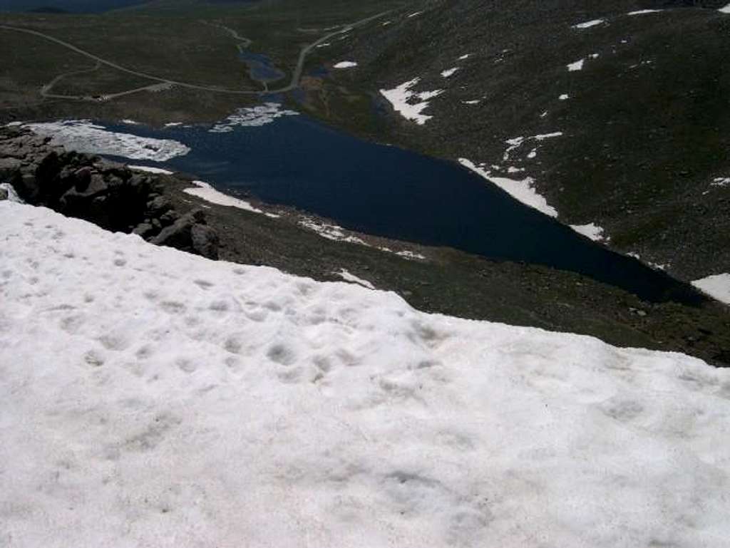 summit lake from Mount Spalding