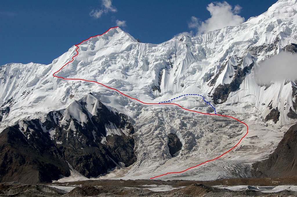 The route we took to the summit