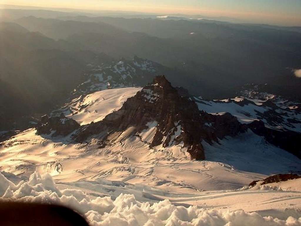 Looking down at Little Tahoma...