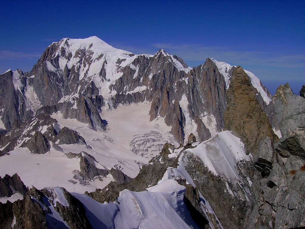 Striking view on Mont Blanc range