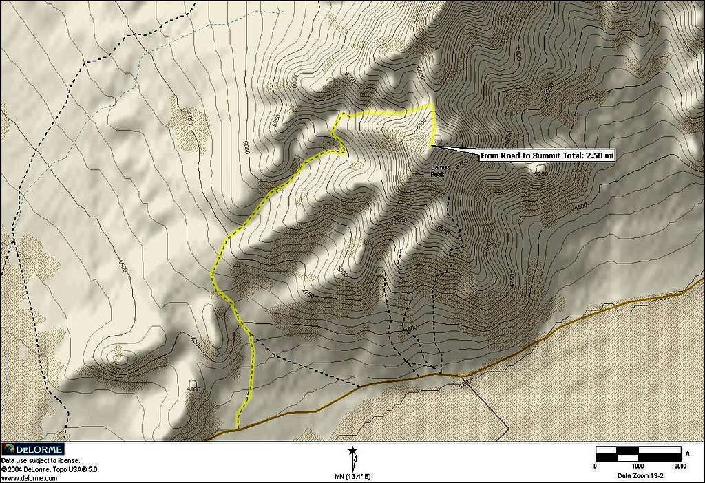 South-West Approach to Lamus Peak