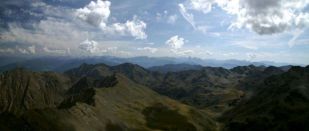 Dolomites panorama from Sulzspitze