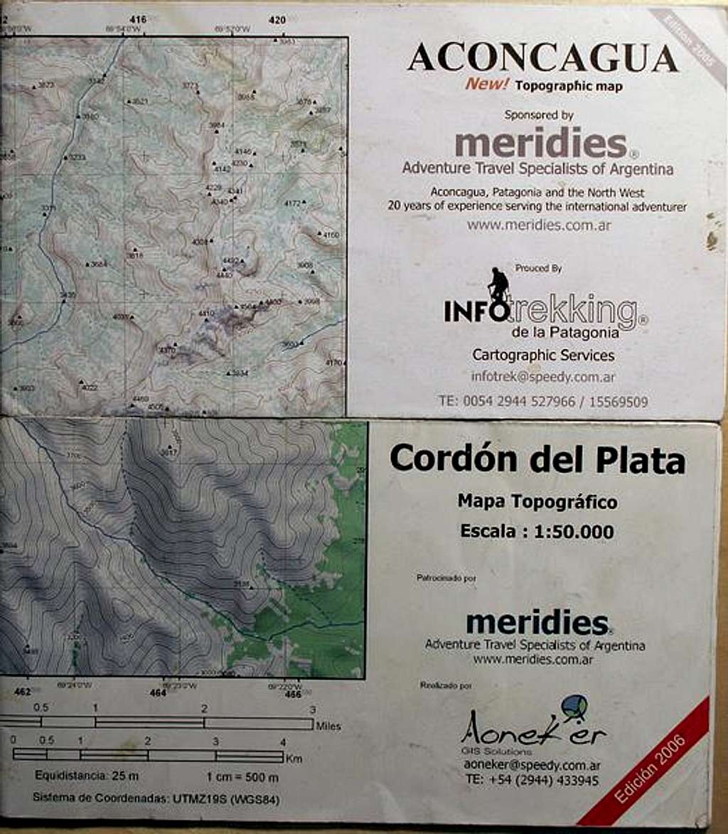 Meridies Maps - Aconcagua & Cordon del Plata