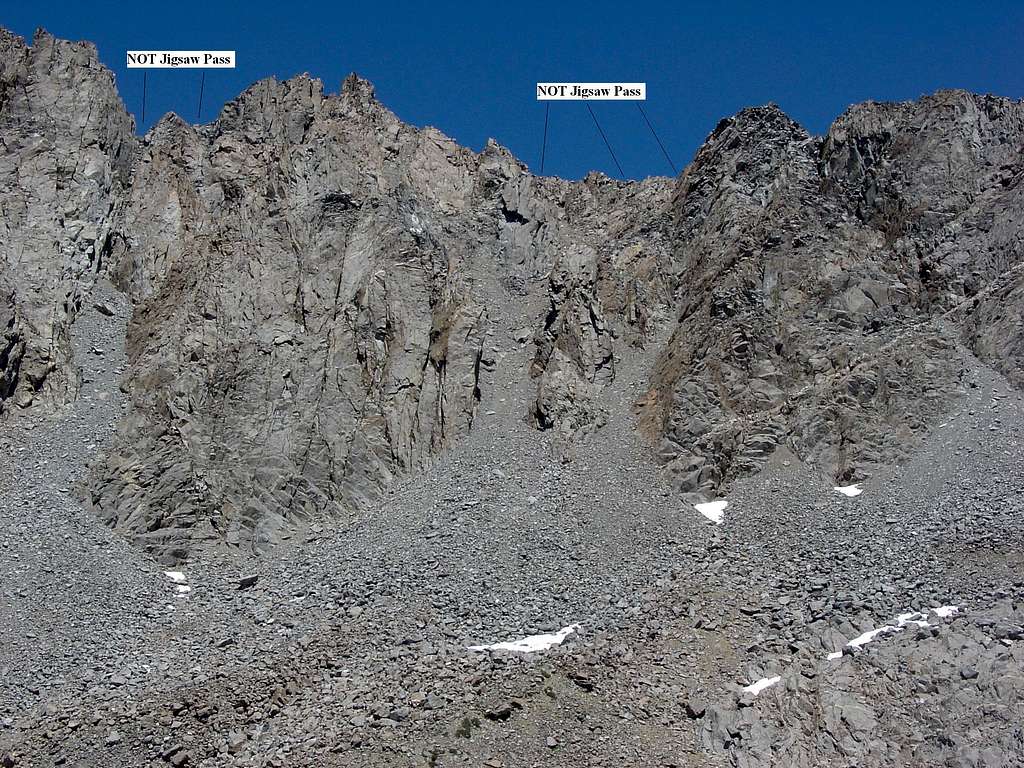 Incorrect chutes for Jigsaw Pass
