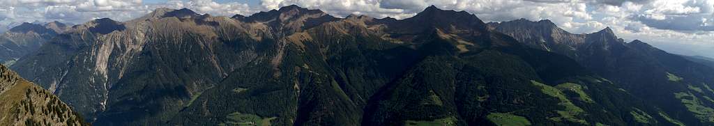 Summit Panorama Muthspitze: Sarntal Alps