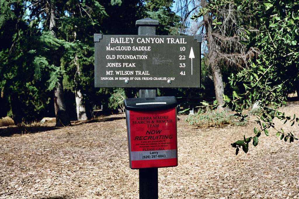 Bailey Canyon Park Trailhead, San Gabriel Mtns.