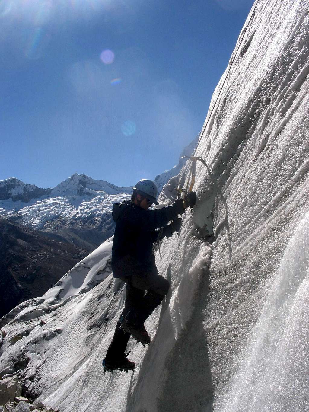 getting on the glacier