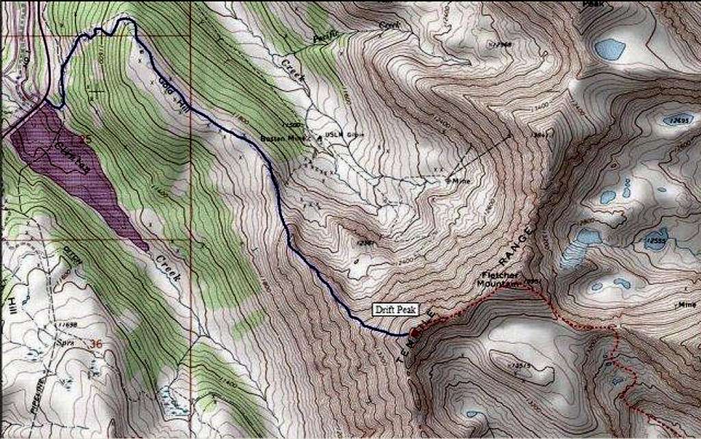 Topo Map of Drift Peak
