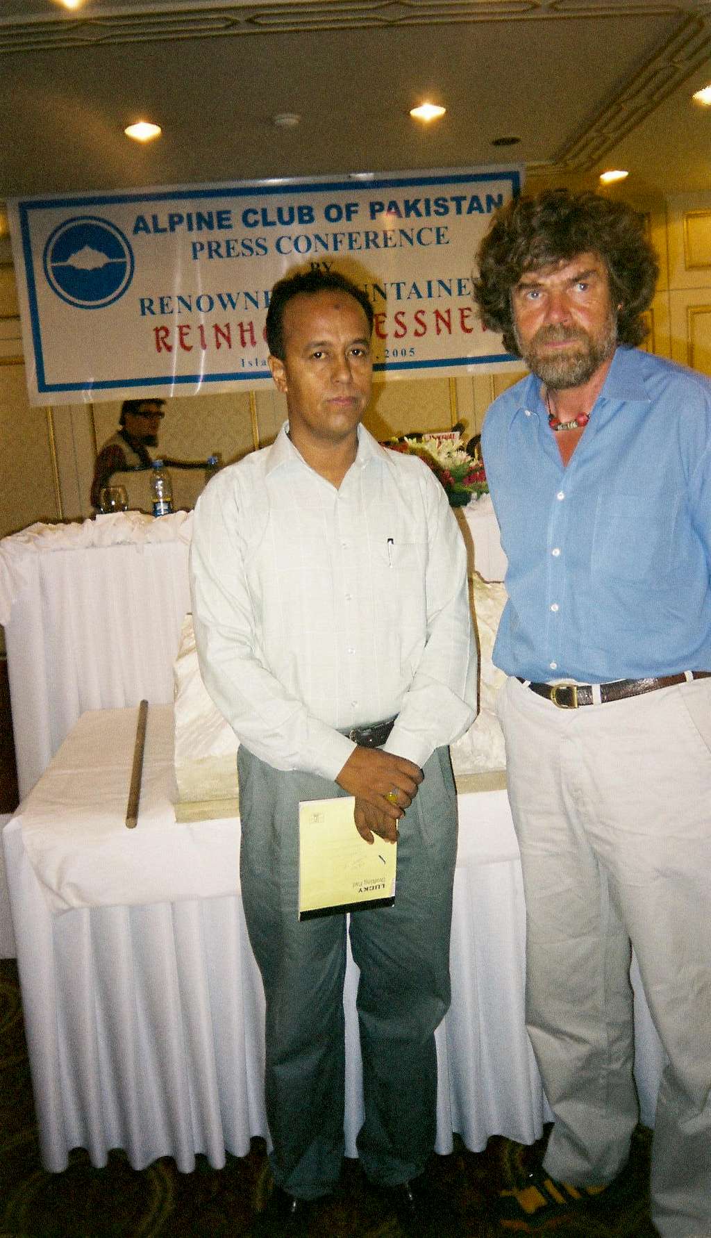 With Reinhold Messner