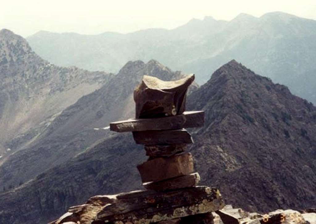 Summit cairn on Dromedary in...