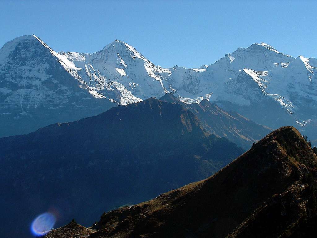 Eiger, Mönch and Jungfrau from Oberberg