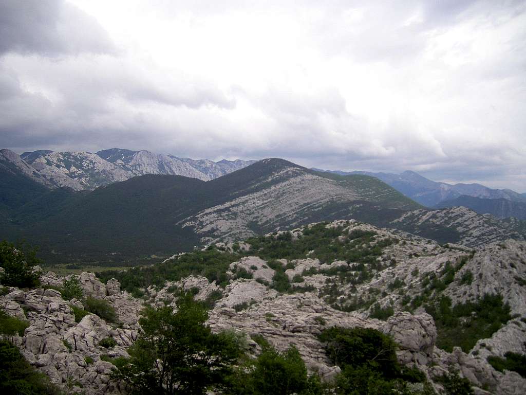 Peaks of Paklenica NP in the background