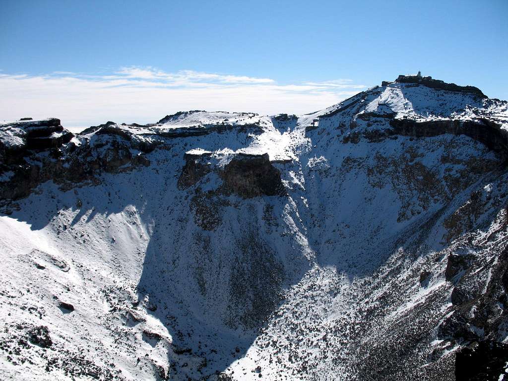 top of fuji-san and crater