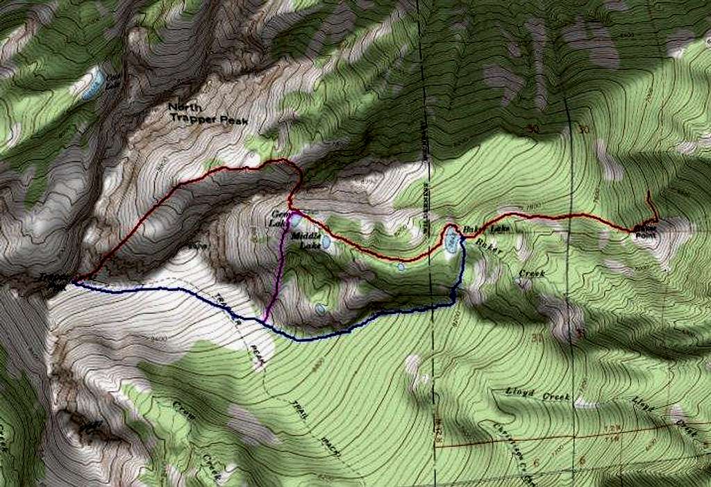 Trapper Peak 3 Routes