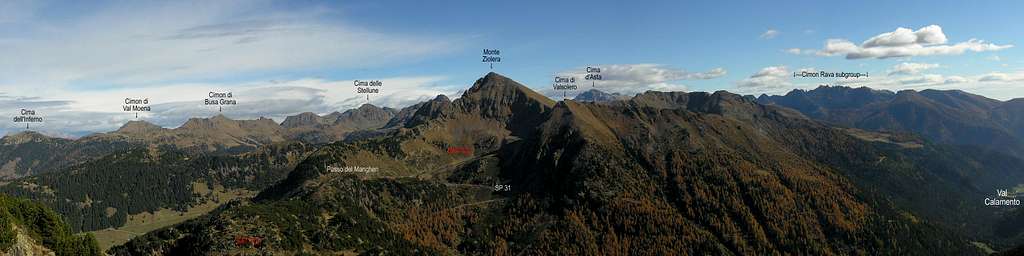 Bivacco ANA ai Mangheneti: view to Monte Ziolera