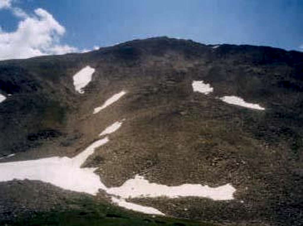 Huron summit
 northwest slope...