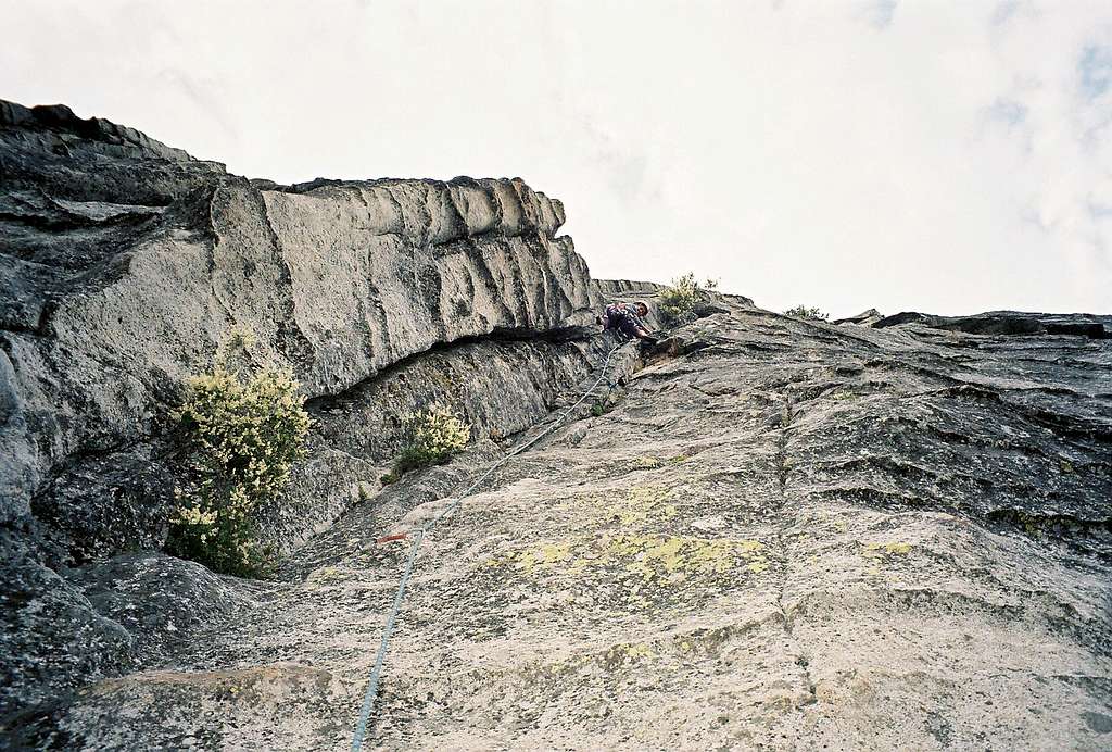 On the first pitch of Haystack Crack, Lover's Leap