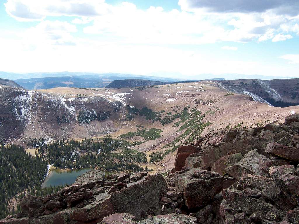 View southwest from summit