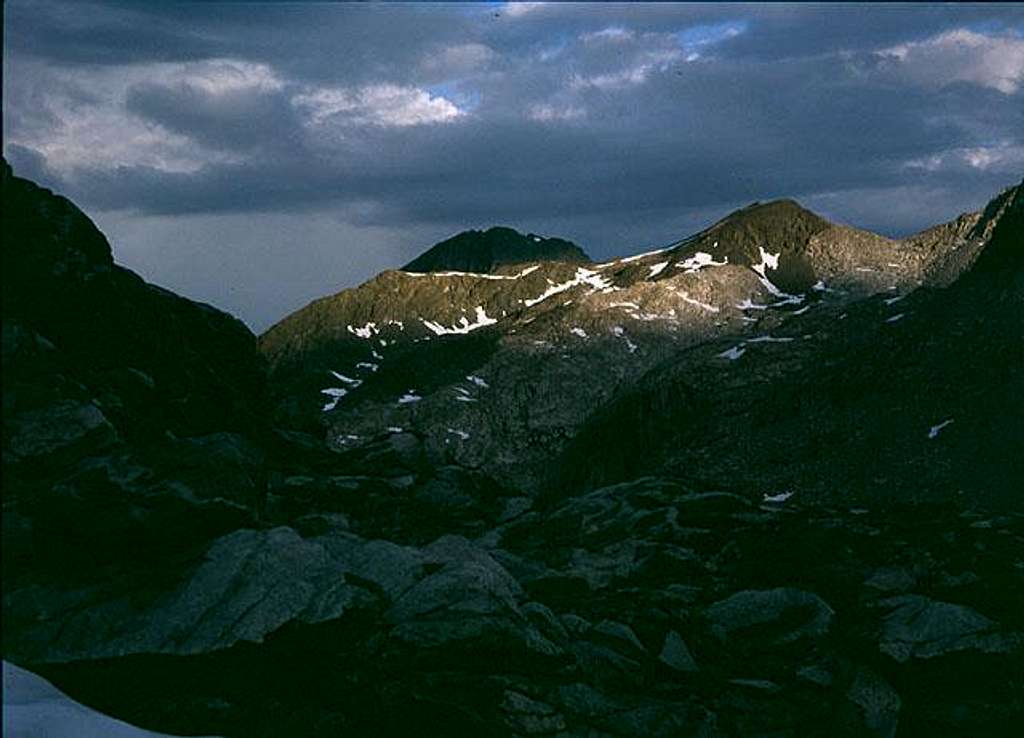 Mt. Goddard (left) over...