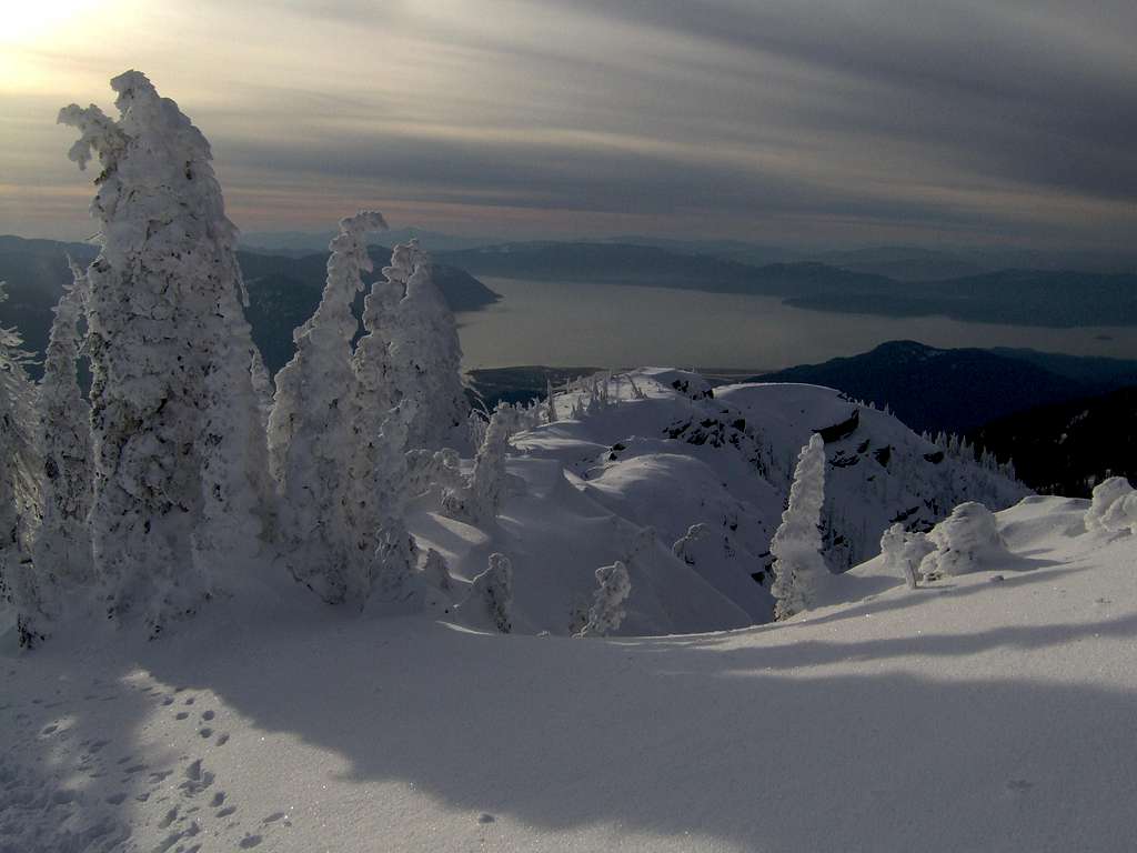 View of Lake Pend Oreille -just below the summit.
